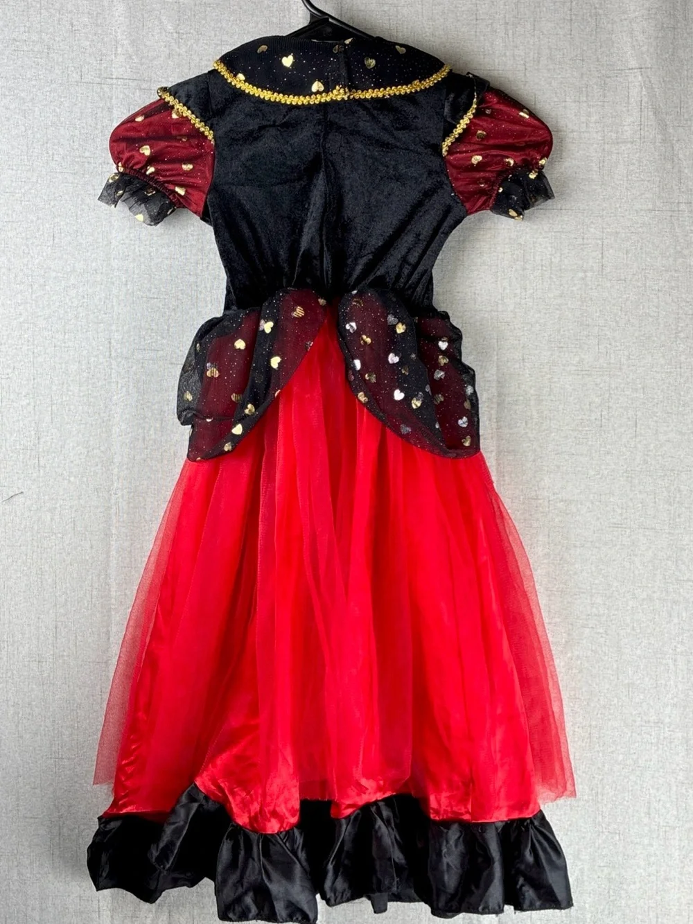 Queen Of Hearts Costume Toddler Girls 2T Dress Alice In Wonderland Halloween
